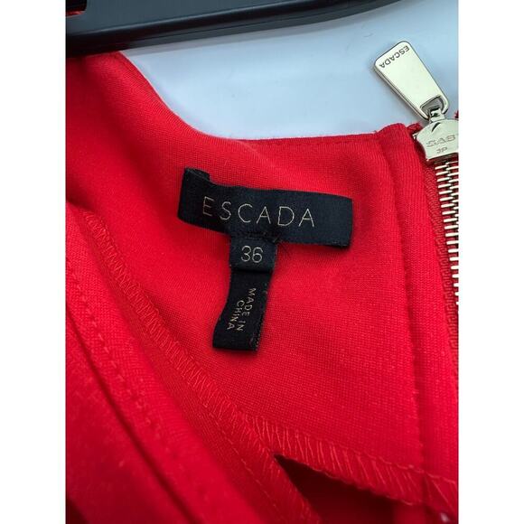 Escada Duquax Ruched Side Jersey Knit Shift Dress - Picture 7 of 7